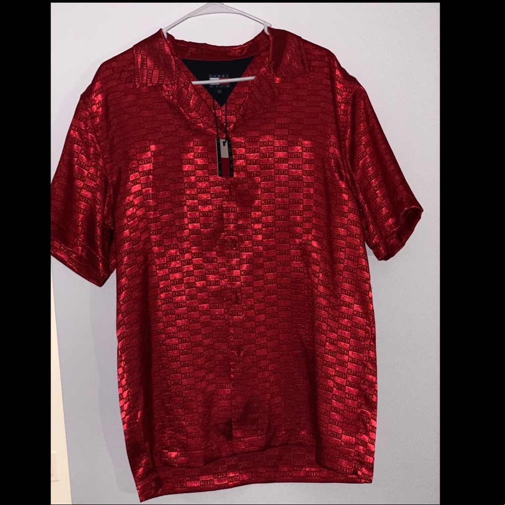 Kith x Tommy Hilfiger satin camp shirt Brand NEW!